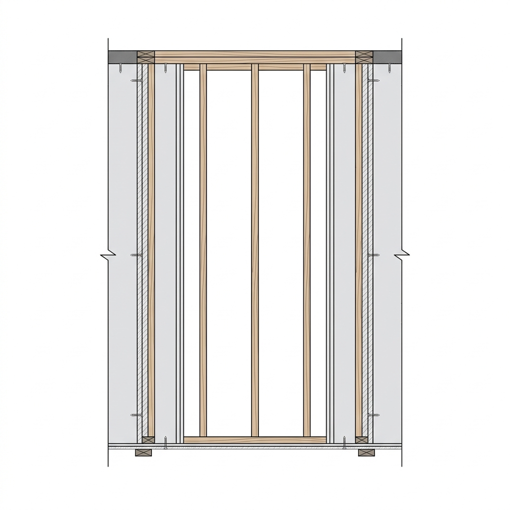 Plasterboard Stud Wall construction
